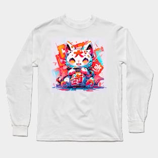 Pop Urban Prosperity Cat Long Sleeve T-Shirt